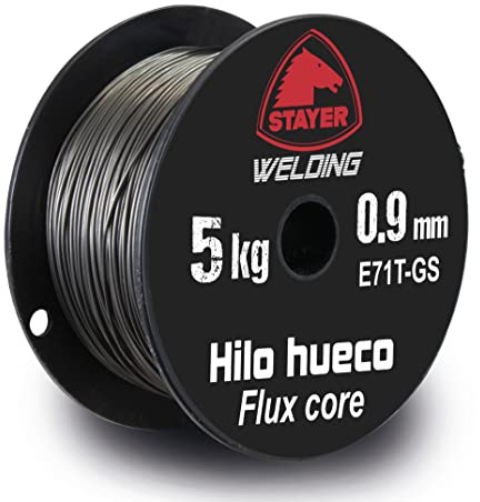 Bobina de hilo Flux Core (hilo hueco) de 5Kg. 0.9mm.