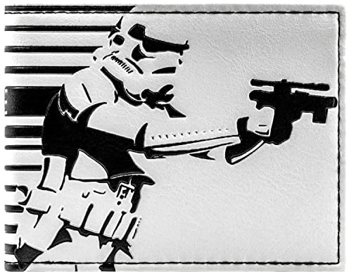 Return of the Jedi Star Galactic Wars Empire Stormtrooper In Aktion Geldbörse/Geldbeutel Bi-Fold ID & Kartenhalter, Weiß