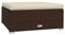 vidaXL Gartenhocker mit Kissen Modular Sitzhocker Fußbank Hocker Gartenmöbel Fußhocker Balkon Terrasse Braun 70x70x30cm Poly Rattan