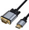 Câble adaptateur HDMI vers VGA, câble HDMI vers VGA (mâle vers mâle) plaqué or 1080p Active HDMI numérique vers VGA analogique pour ordinateur de bureau, projecteur, Raspberry Pi, etc. (10 m)