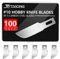 Jetmore 100 Stück Hobby-Klingen-Set #10 Bastelmesser-Klingen, Nachfüll-Hobbymesser, Ersatzklingen mit Aufbewahrungsbox für Kunsthandwerk, Scrapbooking, Zubehör, Höhlenforschungsschablone