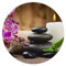 Zen Stone Pattern Round Mouse Pad 4 Pcs Pcs,Office Laptop Pretty Trendy Mat Personalized Portable Travel Desk Pad 8 in