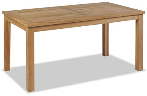 Makastle Kleiner Beistelltisch 90 x 50 x 45 cm Sofatisch Couchtisch Holz Tisch Betttisch dekorativer Loungetisch, Teak