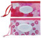 2 Stück Feuchttücher Tasche für Babys Feuchttücherbox unterwegs，Wiederverwendbar Wet Wipe Tasche Feuchttücher Behälter für Unterwegs, Zuhause, Büro (Rosa)