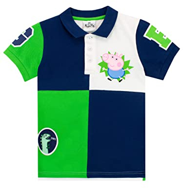 Peppa Pig Boys George Pig Polo Shirt Short Sleeve Polo Shirt for Kids