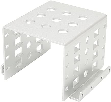 ASHATA 2.5in HDD Mounting Rack, Aluminium Alloy Hollow Design High Hardness 2.5in Hard Drive Cage, HDD Extension Bracket for 2.5in IDE HDD SSD (Silver)