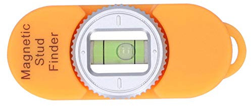 Magnetic Stud Finder Portable Metal Detector with Level Gauge Stud Pop Magnetic Finder for Steel Nails Screws 7.8x3x1.5cm(Orange)