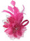Surakey Broche Fleur en Organza Et Plume Broche Corsage Épingle à Cheveux Florale Pince à Cheveux en Tissu Tenue de Soirée Robe Coiffure Broche Accessoires pour Cheveux Mariage Vêtements Décor