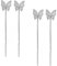 Oaiyeie Lymphvity MagneTherapy Germanium Ohrringe - Glänzende Diamant-Schmetterlings-Ohrringe für Lymphdrainage (2 Paare, Silber)