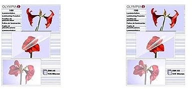OLYMPIA Laminierfolie 100 X DIN A6 125 Mikron (Packung mit 2)