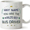 MUGFFINS Personalised Mug for Bus Driver - in English - World's Best - Funny Custom Gift for Colleagues - Ceramic 11oz Mug