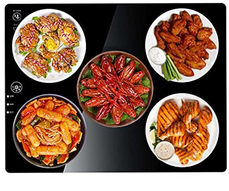 Piastra scaldavivande elettrica Vassoio riscaldante Elettrico Scaldavivande con Piastra riscaldante con 2 Controlli della Temperatura