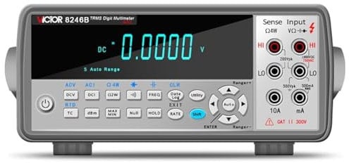 QDTimes 8246A/8246B DMM Digital Bench Top Multimeter True RMS 55000 Counts Tester Auto Range Multimetro Voltmeter Ohmmeter with USB or RS232(VICTOR 8246B)