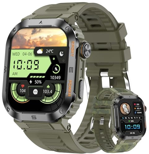 paazomu Smartwatch da uomo, 2 pollici, con risposta alle chiamate, cardiofrequenzimetro/SpO2/Sleep/Notifiche, oltre 100 modalità sport, 400 mAh, smartwatch da uomo in acciaio per Android iOS