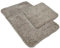 NYVI Luxus Badematten Set Melange - Ultraweicher & Dichter Hochflor - Badematte + WC-Vorleger - Taupe 60x90 cm und 50x50 cm - rutschhemmend, enorm saugfähig, schnell trocknend, mit OEKO-TEX100