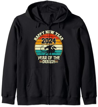 Nouvel An chinois 2024 Année du Dragon Bonne année 2024 Sweat à Capuche