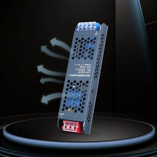YOODI Trafo 230V auf 24V LED, 200W LED Transformator AC 230V auf DC 24V Netzteil, LED Trafo Schnelle Wärmeableitung, LED Treiber Schaltnetzteil 8.3A, Konstantspannung Niedervolttrafo für LED Lampen