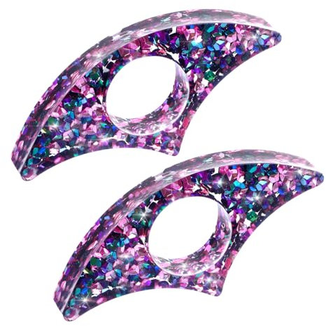 TIESOME Porte-page en résine avec strass - Accessoires pour anniversaire, Thanksgiving, fête, mariage - Violet vert