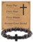 JJDreams Armband Perlen Herren Frauen Kreuz Braunes Natürliche Holzperlen Armband Elastisches Armband Christliche Geschenke