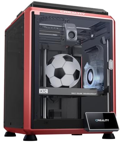 Creality K1C 3D Drucker mit AI-Kamera, 600mm/s schnelle Druckgeschwindigkeit, Kohlefaserdruck, Auto Nivellierung FDM 3D Printer, 300°C Hohe Temperatur 3D-Druck, Druckgröße 220x220x250mm