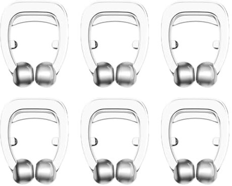 QEDBOJE 6 PCS Schnarchstopper Anti Schnarch Anti Schnarch Magnet NasenClip Wiederverwendbares Schnarchen Stopper Nasenklammer Nasendilatator für Nächte Möglich bessere Atmung