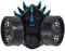 MOHDHAF- Halloween-Maske, Steampunk-Atemschutzmaske, blaues Horn, Punk, Nietenmaske, Party, festliche Maske