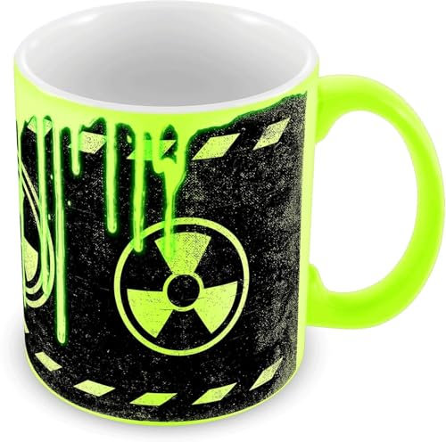 Toxic Waste Barrel Mug | Neon Fluorescent Yellow