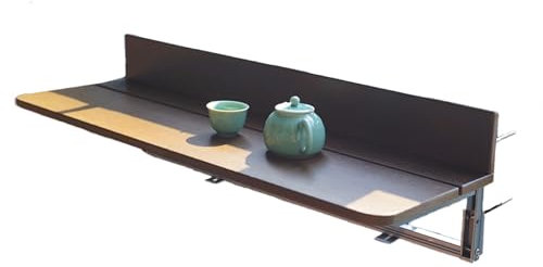 Balkonklapptisch, Klappbarer Balkonhängetisch, Balkontisch Hängend, Höhenverstellbarer Hängetisch Für Balkongeländer, Balkonhängetisch Zum Einhängen, Für Balkon Garten Terrasse(27x60cm/10.6x23.6in)