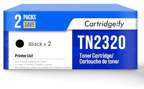 Cartridgeify 2er-Pack TN-2320 Toner Kompatibel mit Brother TN-2320 TN2320 TN-2310 Toner, für DCP L2500D L2520DW L2540DN HL L2300D L2340DW L2360DN L2365DW MFCL2700DNR MFC L2700DN L2700DW L2720DW