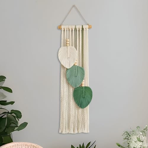 Aipeeo Tapiz de pared de macramé, decoración del hogar, cortina de macramé, tapiz de macramé, tapiz tejido, tapiz para dormitorio, habitación infantil