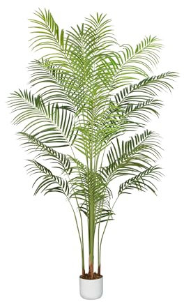 mcc direct Artificial Palm Tree, 180cm Tall Large Decorative Artificial Plant with Plastic Planter and Artificial Moss for House Bedroom Office Garden Store Decoration