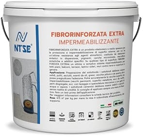 FIBRORINFORZATA EXTRA - GUAINA LIQUIDA IMPERMEABILIZZANTE (ROSSO, 1 KG)
