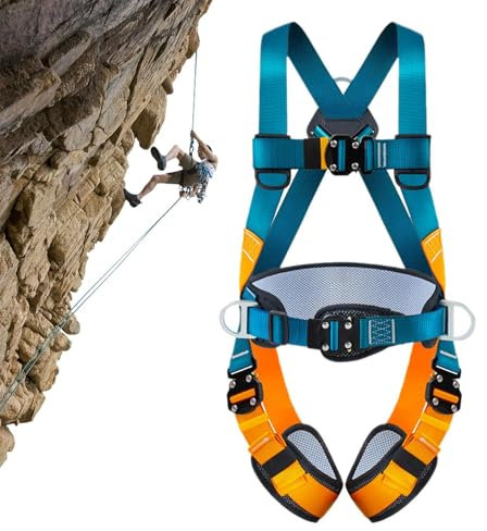 Bau-Sicherheitsgurt - Ganzkörpergurt, Absturzsicherungsgurte, Dachsicherungsgurte | Fensterreinigungs-Sicherheitsgurt, Fünfpunkt-Absturzsicherung, Abseilgurt, Sicherheitsgurt, Kletterausrüstung, Baugu