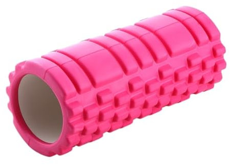 NJIEzhao Schaumstoffrolle, Fitnessrolle, Yoga, Fitnessset, Block, Massagerolle, Yogablock Foam Roller(Pink 30x10cm)