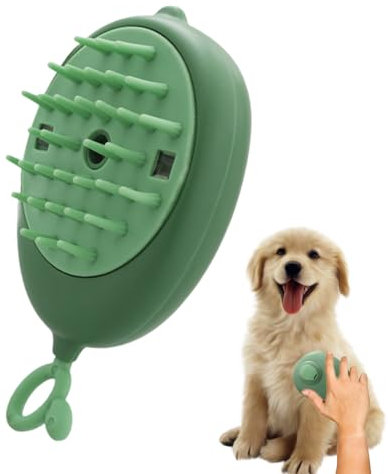 Shampoo-Spender, Katzenbürste, Haustier-Badebürste - Haustier-Dusch-Massagebürste für Hunde und Katzen, nachfüllbar - Tierhaar-Tiefenreinigungs-Duschbürste mit Shampoo-Spender für lang-kurzhaarige Kat