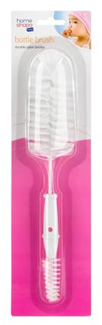 HOMESHOPA Plastic Baby Bottle Brush, 1 Pack Small Bottle And Teat Cleaning Bristle Brushes for Washing Feeders, Ideal for Cleaning Training Cups, Wide Neck Bottles, Lids, Valves