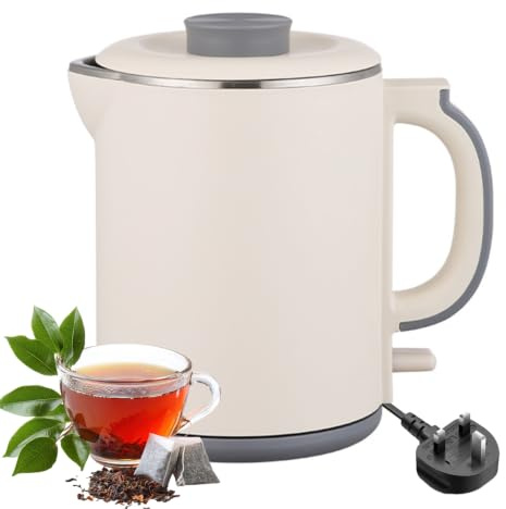 Woolala 5-Min Boil Electric Travel Kettle 1L electric kettle small | Easy-Clean 304 Stainless Steel, 800W, Detachable Lid, Auto Shut-Off, Dry Boil Protection, Small for Home & Office
