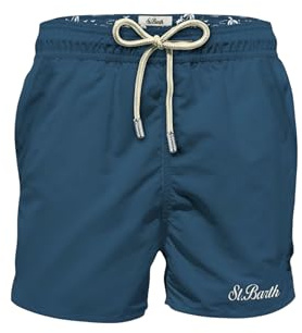 Saint Barth Mc2 Uomo Costume da Bagno Short PATM001 Poliestere Blu M