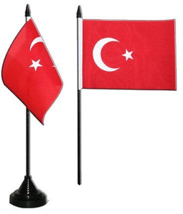 Digni® Drapeau de Table Turquie, Mini Drapeau - 10 x 15 cm