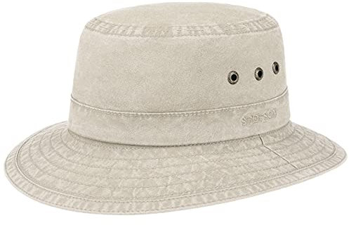 Stetson Reston Outdoorhut für Damen Herren Reisehut Anglerhut Sommer (M (56-57 cm) - beige)