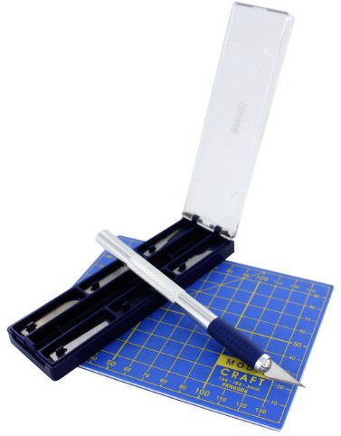 Modelcraft Craft Knife and A6 Cutting Mat Set, Silver