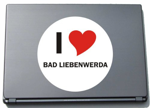 I Love Aufkleber - 297 mm mit Stadtname Bad LIEBENWERDA - Decal - Sticker - Laptop - Notebook - Laptopaufkleber - E-Reader - JDM - Die Cut - OEM - Sticker - JDM - Die Cut - OEM
