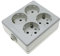BeMatik - Base de 4 Enchufe schuko 16A 250V 3680W TT 98x112x42 mm