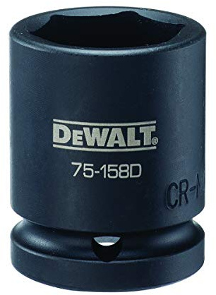 DEWALT 3/4 Drive Impact Socket 6 PT 1 1/8