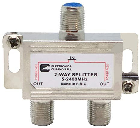 6233 - Diviseur Satellite 2 Voies, partiteur d'antenne TV Interne avec connecteur EFFE, répartiteur d'antenne TV, partiteur Sky, Distributeur de Signal TV, fréquence de 5 à 2400 MHz, fabriqué en