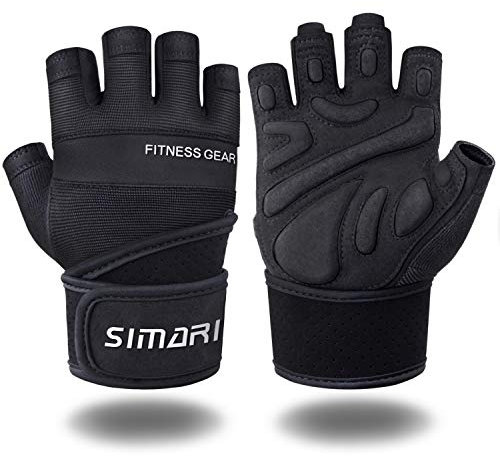 SIMARI Trainingshandschuhe Männer Frauen volle Finger Gewichtheben Handschuhe mit Handgelenk Unterstützung für Gym Übung Fitness Training Aufzüge aus SMRG902