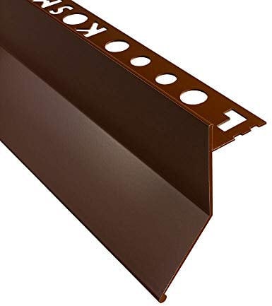 Alu Balkon Terrasse abtropf Profil Fliesenschiene Profil Schiene L300cm 10mm braun