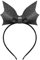 Beaupretty Fledermaus Haarreif Glitzer Flügel Stirnband mit Schwarzen Ohren für Halloween Cosplay - Mädchen & Erwachsene (Schwarz)