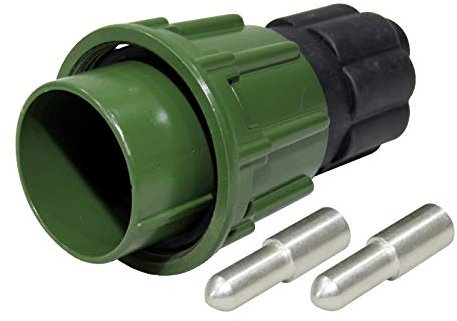 Easy Link NATO Prise 2 broches + 2 prises de contact + couvercle vert olive 135 A 12/24 V