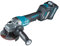 Makita GA028GD202 40V Max XGT Brushless 115mm Angle Grinder Complete with 2 x 2.5 Ah Batteries, Fast Charger and Interchangeable Adapter Set Supplied in a Makpac Case
